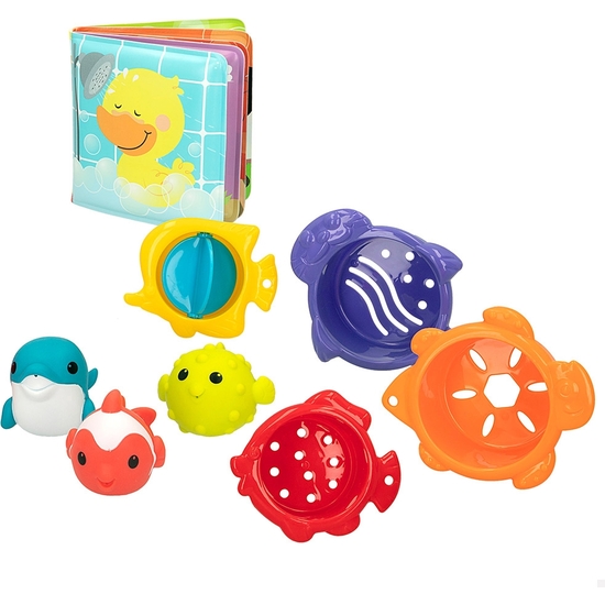 SET 8 JUGUETES PARA EL BAÑO + 6 MESES. CAJA 33X28X7 image 1