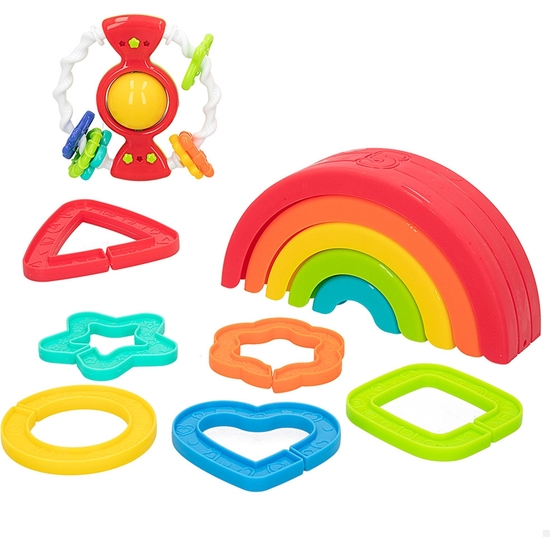 SET BEBÉ FIGURAS APILABLES Y SONAJEROS. CAJA 32X6X23 image 1