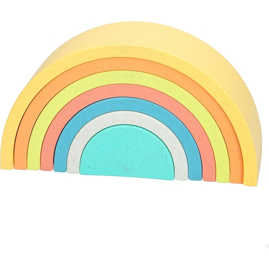 TORRE 7 ARCOS IRIS APILABLES COLORES PASTEL ECO image 0