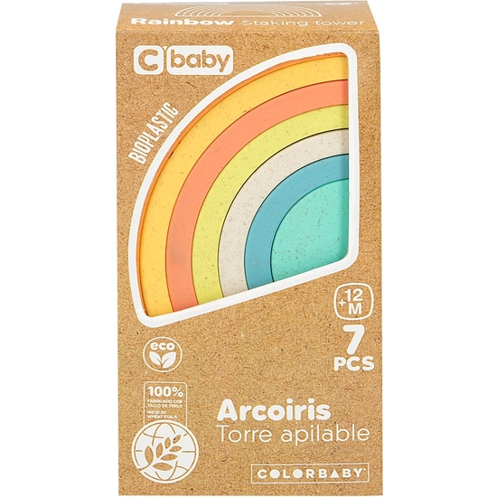 TORRE 7 ARCOS IRIS APILABLES COLORES PASTEL ECO image 1