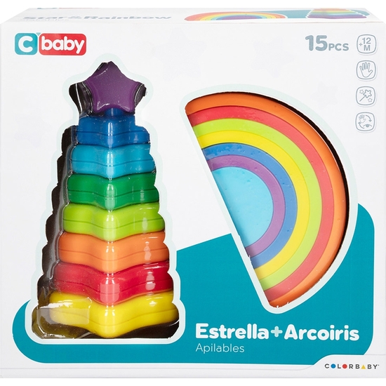 SET APILABLE ESTRELLA Y ARCOS IRIS. CAJA REGALO image 0