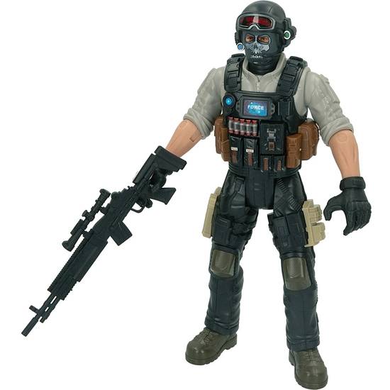 FIGURA ACCIÓN SOLDADO COMANDO SWAT 30 CM 4 MODELOS image 0