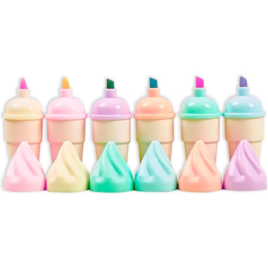 BOLSA CON 6 MARCADORES FLUORESCENTE HELADOS UNICORNIO SWEET DREAMS image 1