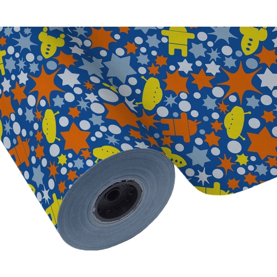 BOBINA PAPEL REGALO 31 CM 95 MTS. INFANTIL SPACE image 0
