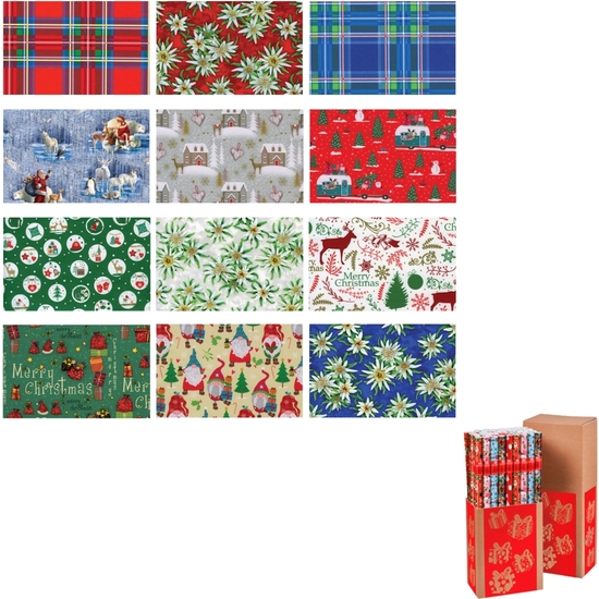 EXPOSITOR 50 ROLLO PAPEL REGALO NAVIDAD COUNTRY 200X70 CM image 0
