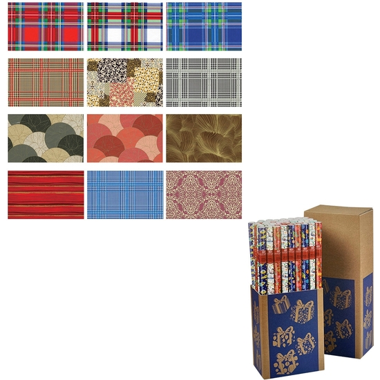EXPOSITOR 50 ROLLO PAPEL REGALO TODO AÑO CLASSIC 200X70 CM image 0