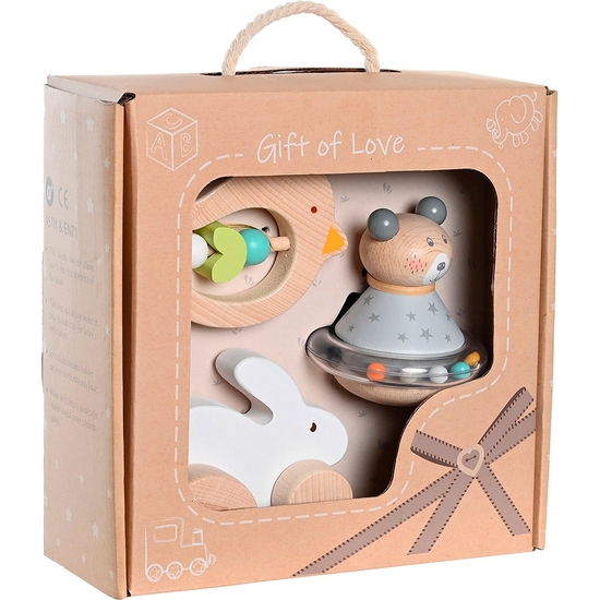 SET REGALO 3 JUGUETES MADERA BABY 36X44X45 image 0