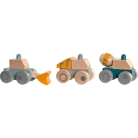 EXPOSITOR 6 CAMIONES MADERA BABY image 1