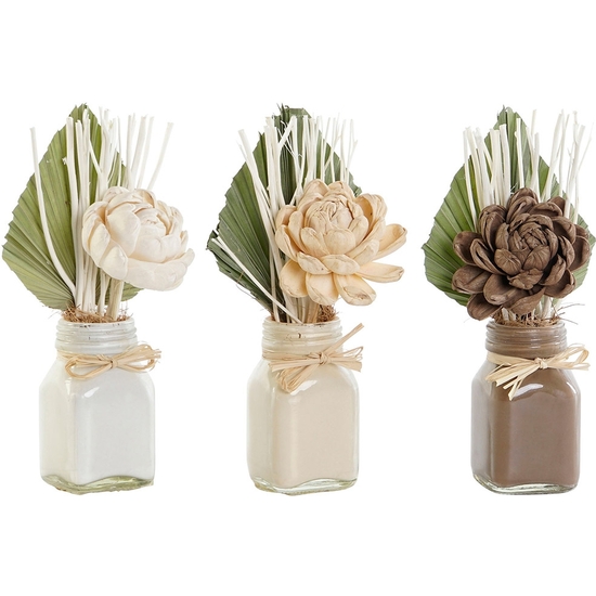 SET MADERA CON 3 PLANTAS FLOR SECA 21X8X2 image 2