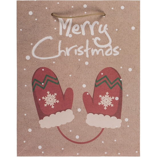BOLSA DE PAPEL DE REGALO CHRISTMAS WARMS 23X18X8 image 0