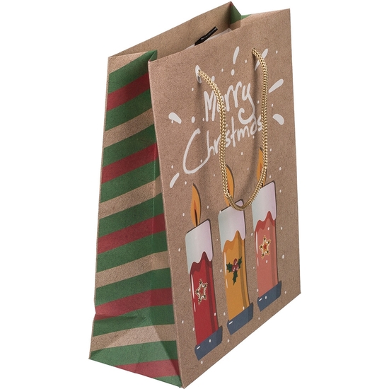 BOLSA DE PAPEL DE REGALO CHRISTMAS WARMS 23X18X8 image 1