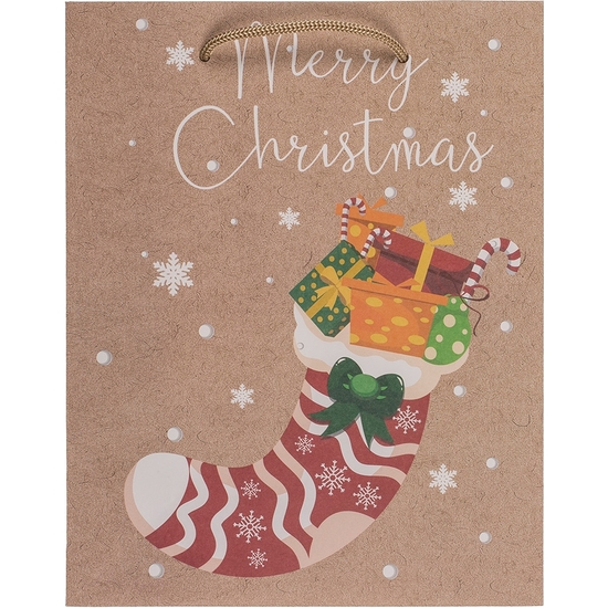 BOLSA DE PAPEL DE REGALO CHRISTMAS WARMS 23X18X8 image 2