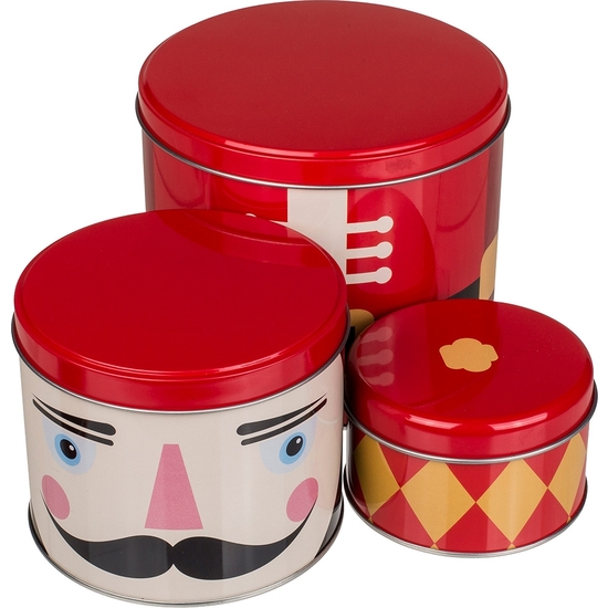 SET 3 BOTES METAL NAVIDAD 2 MODELOS 14X11X10 image 1