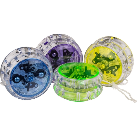EXPOSITOR 24 YOYO CON LUZ LED 7 CM 4 COLORES image 1