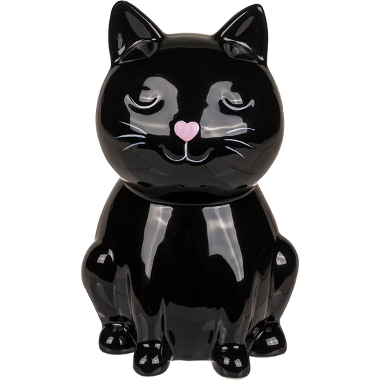 HUCHA GATO CERÁMICA 18 CM 2 COLORES CON LLAVE image 0