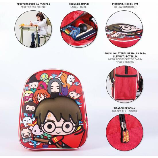 MOCHILA INFANTIL 3D HARRY POTTER RED image 4