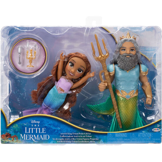 MUÑECA ARIEL + TRITON LA SIRENITA DISNEY 15CM image 0