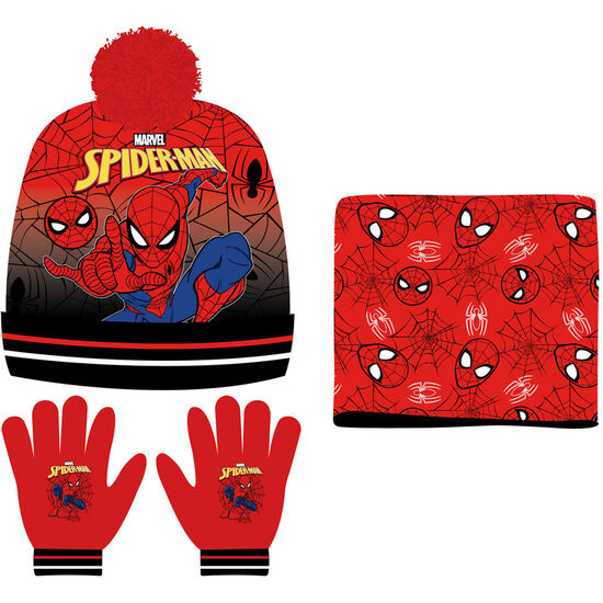 CONJUNTO GORRO GUANTES BRAGA CUELLO SPIDERMAN MARVEL image 0