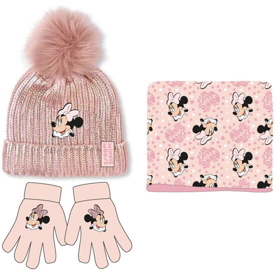 CONJUNTO GORRO GUANTES BRAGA CUELLO MINNIE DISNEY image 0