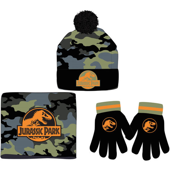 CONJUNTO GORRO GUANTES BRAGA CUELLO JURASSIC PARK image 0