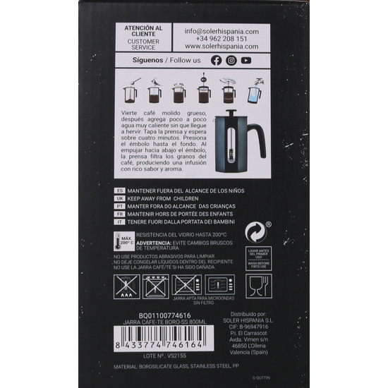 JARRA CAFETE BOROSS 800ML QUTTIN image 4