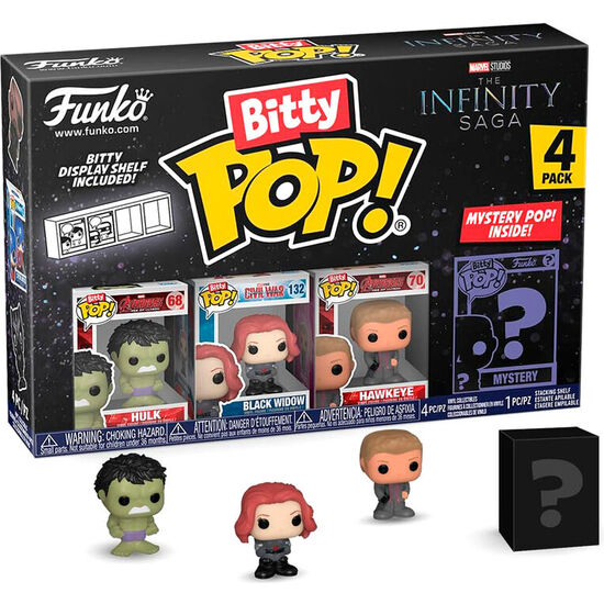 BLISTER 4 FIGURAS BITTY POP MARVEL THE INFINITY SAGA HULK image 1