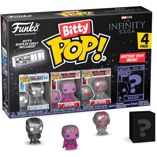 BLISTER 4 FIGURAS BITTY POP MARVEL THE INFINITY SAGA IRON MAN image 1