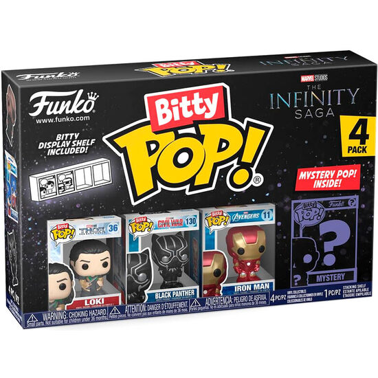 BLISTER 4 FIGURAS BITTY POP MARVEL THE INFINITY SAGA LOKI image 0