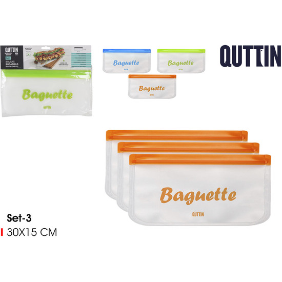 SET 3 BOLSA BOCADILLO REUTILIZABLES QUTTIN image 0