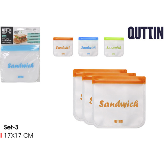 SET 3 BOLSA SANDWICH REUTILIZABLES QUTTIN image 0