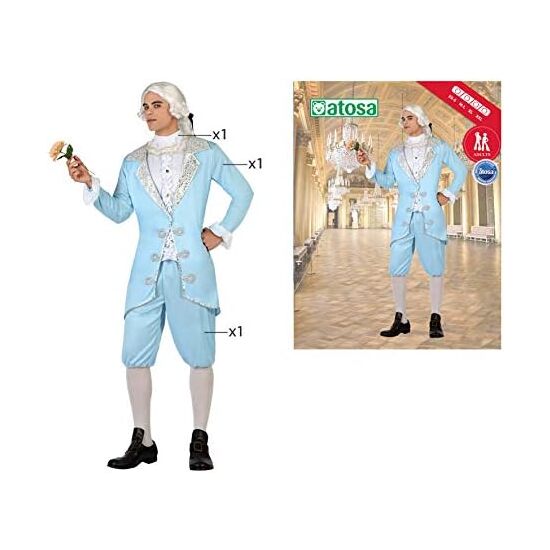 DISFRAZ CORTESANO AZUL HOMBRE ADULTO Talla - TALLA XS-S image 2