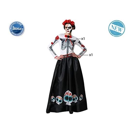 DISFRAZ ESQUELETO MEJICANO CATRINA MUJER Talla - TALLA XL image 1