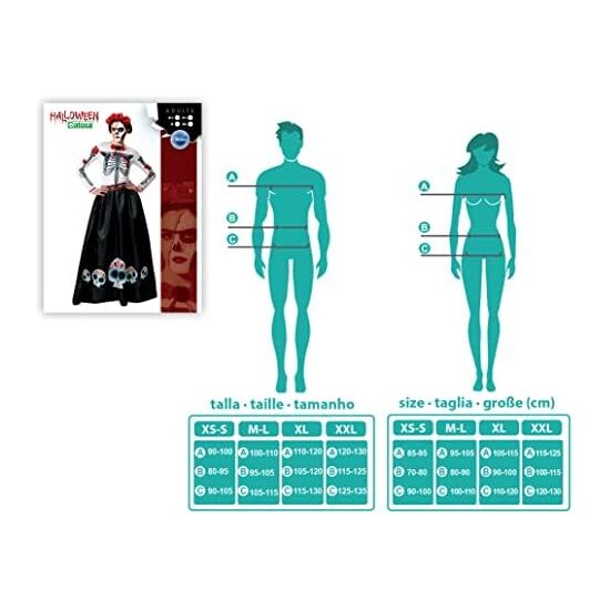 DISFRAZ ESQUELETO MEJICANO CATRINA MUJER Talla - TALLA XL image 4
