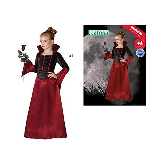 DISFRAZ VAMPIRESA NIÑA DRÁCULA ELEGANTE Talla - 3/4 AÑOS image 2
