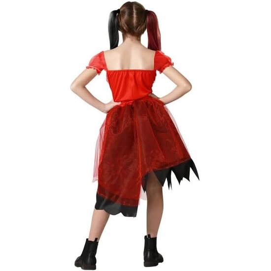 DISFRAZ ARLEQUIN VESTIDO ROJO NIÑA INFANTIL Talla - 10/12 AÑOS image 2