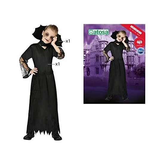 DISFRAZ MUJER ARAÑA NIÑA INFANTIL NEGRO Talla - 10/12 AÑOS image 1