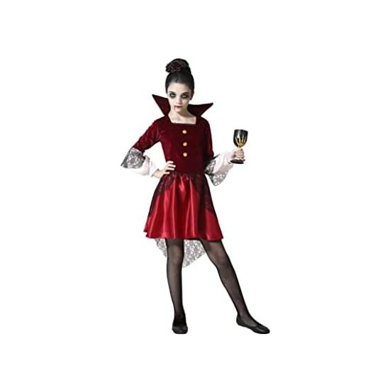 DISFRAZ VAMPIRESA BORGOÑA NIÑA INFANTIL Talla - 5/6 AÑOS image 0