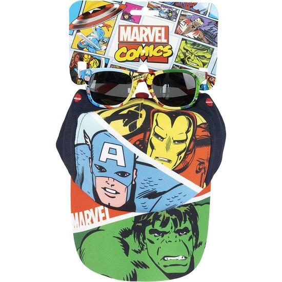 GORRA SET GAFAS DE SOL AVENGERS BLUE image 0