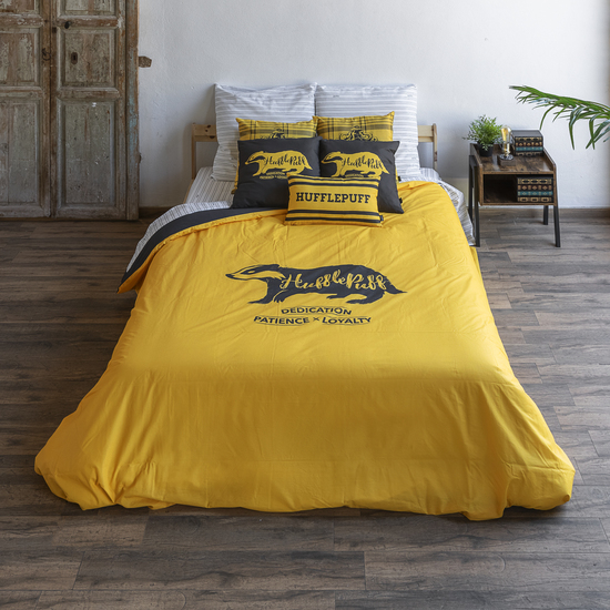 FUNDA NÓRDICA CON BOTONES 100% ALGODÓN MODELO HUFFLEPUFF VALUES PARA CAMA DE 80 (140X200 CM.) image 2