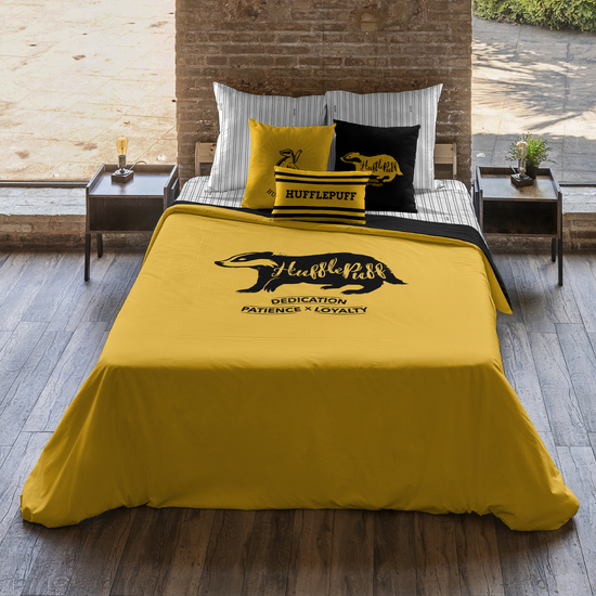 FUNDA NÓRDICA CON BOTONES 100% ALGODÓN MODELO HUFFLEPUFF VALUES PARA CAMA DE 80 (140X200 CM.) image 3