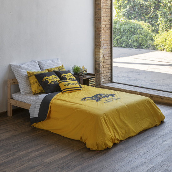 FUNDA NÓRDICA CON BOTONES 100% ALGODÓN MODELO HUFFLEPUFF VALUES PARA CAMA DE 80 (140X200 CM.) image 4