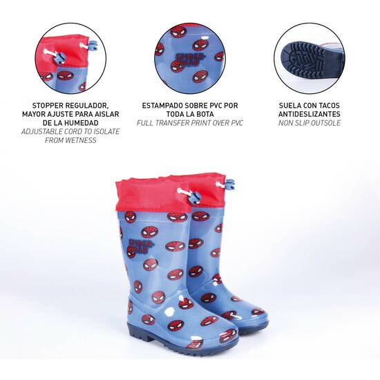 BOTAS LLUVIA PVC SPIDERMAN BLUE image 4