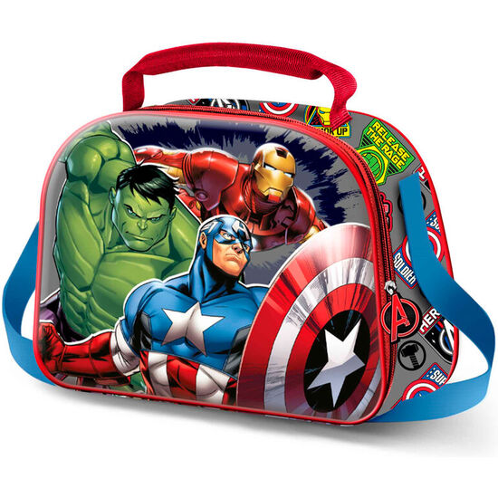 BOLSA PORTAMERIENDAS 3D INVENCIBLE LOS VENGADORES AVENGERS MARVEL image 0