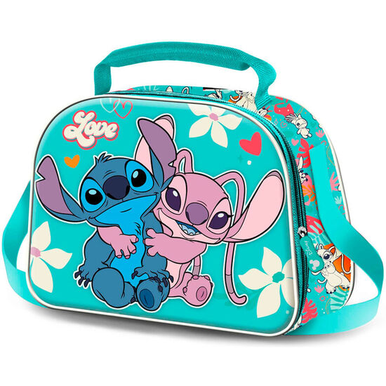 BOLSA PORTAMERIENDAS 3D LOVE STITCH DISNEY image 0