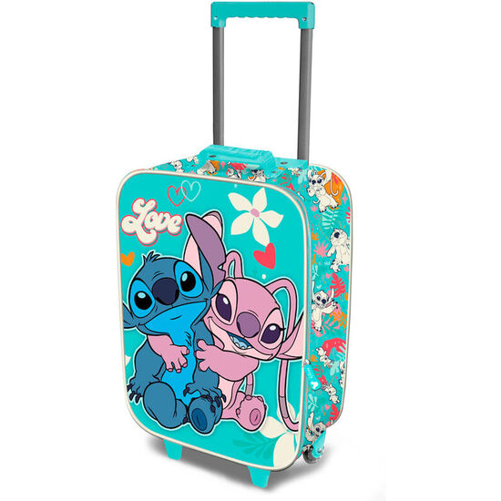 MALETA TROLLEY 3D LOVE STITCH DISNEY DOBLE image 0