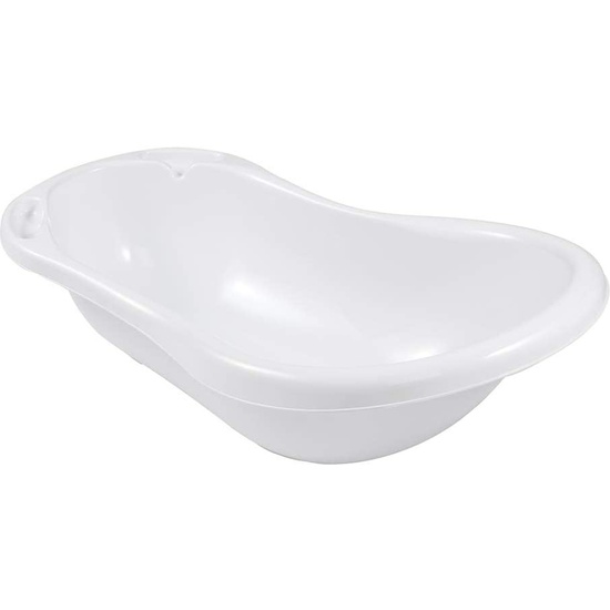 BAÑERA ERGONÓMICA CON TAPÓN STARS, DE 0 A 12 MESES, 84 CM, BLANCO image 1