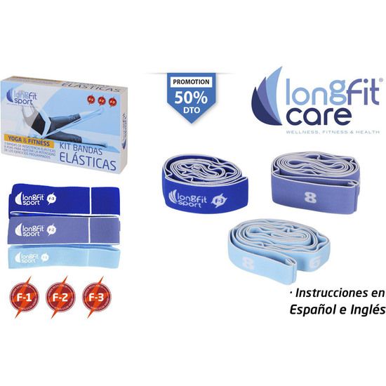 KIT 3 BANDAS DIF.RESISTENCIAS LONGFIT SPORT image 0