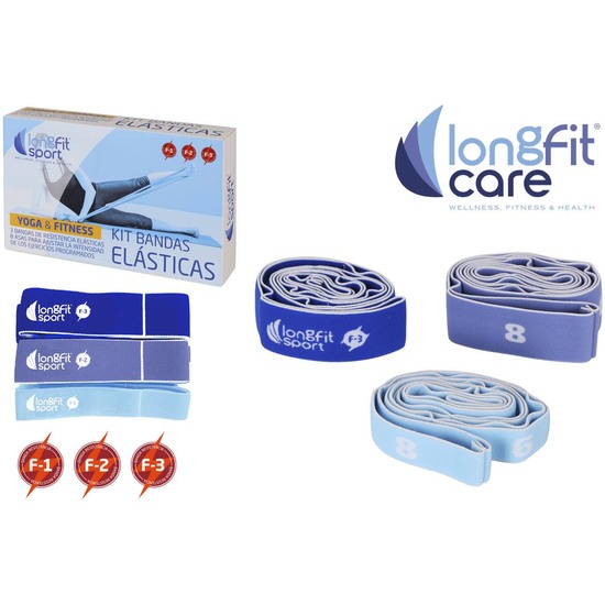 KIT 3 BANDAS DIF.RESISTENCIAS LONGFIT SPORT image 0