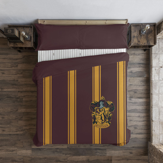 FUNDA NÓRDICA CON BOTONES 100% ALGODÓN MODELO GRYFFINDOR RAYAS PARA CAMA DE 120 (200X200 CM.) image 0