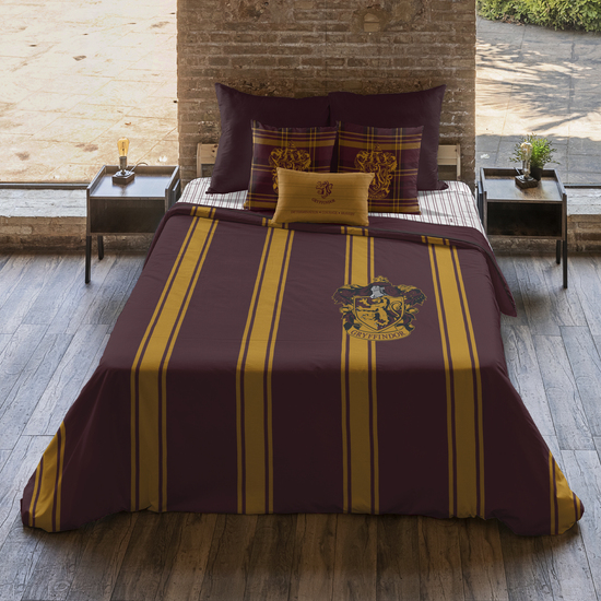 FUNDA NÓRDICA CON BOTONES 100% ALGODÓN MODELO GRYFFINDOR RAYAS PARA CAMA DE 120 (200X200 CM.) image 3